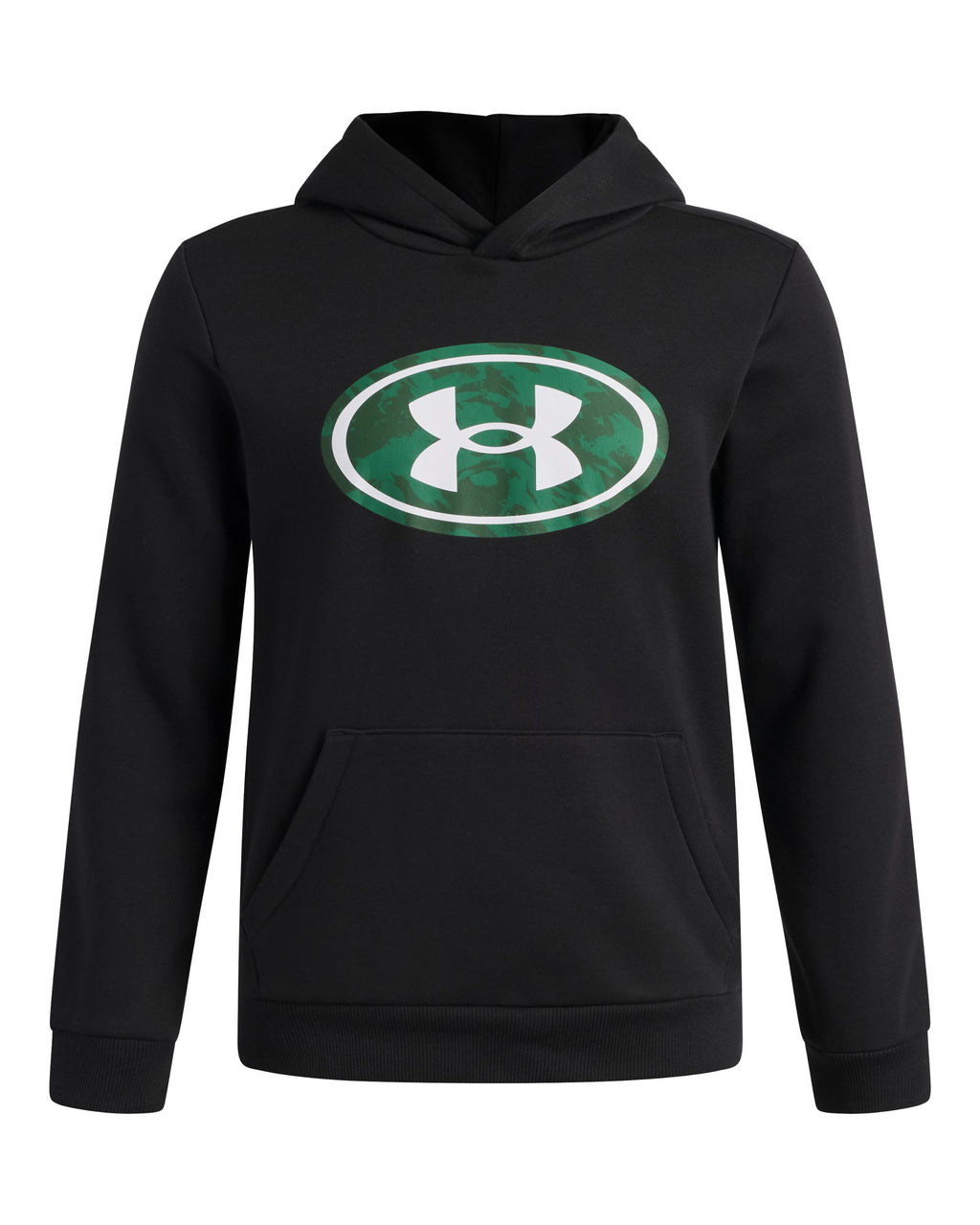 UA Boys' Rival Fleece Key Print Fill Hoodie Ultimate Black
