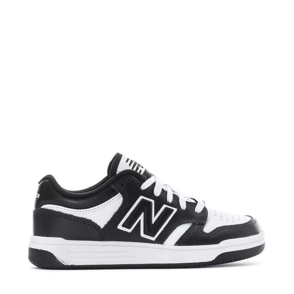 New Balance Little Kid's 480 Wide Sneakers - Black/White/Black