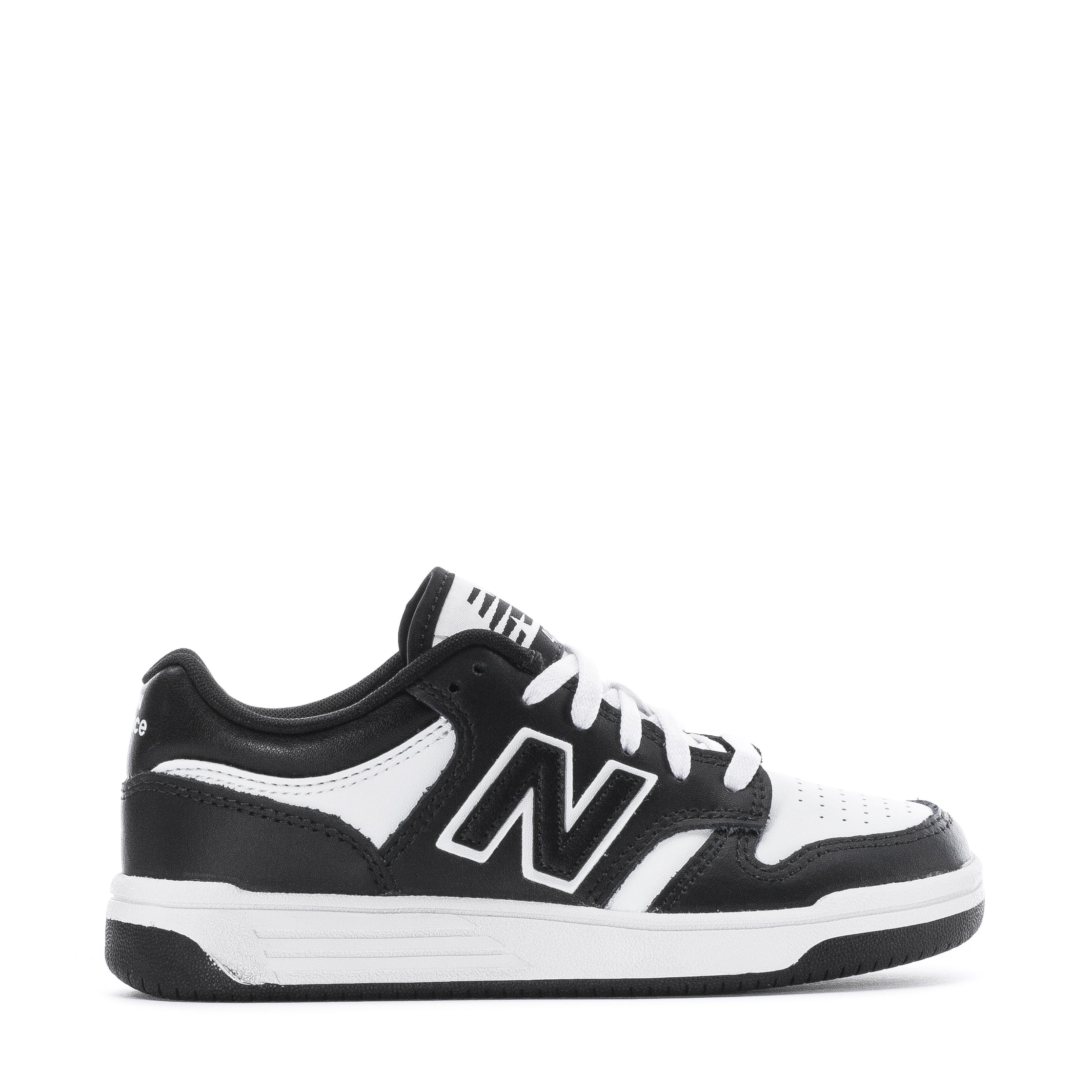 New Balance Little Kid's 480 Wide Sneakers - Black/White/Black