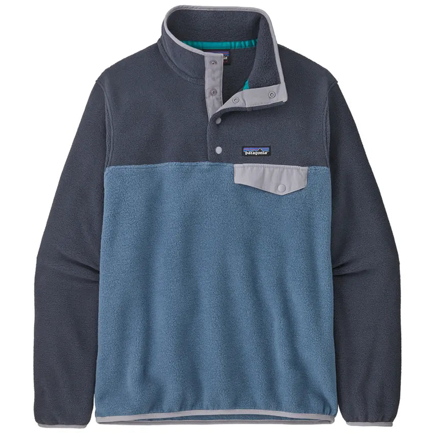 Patagonia Women's Lightweight Synchilla Snap-T Pullover Utility Blue flat lay