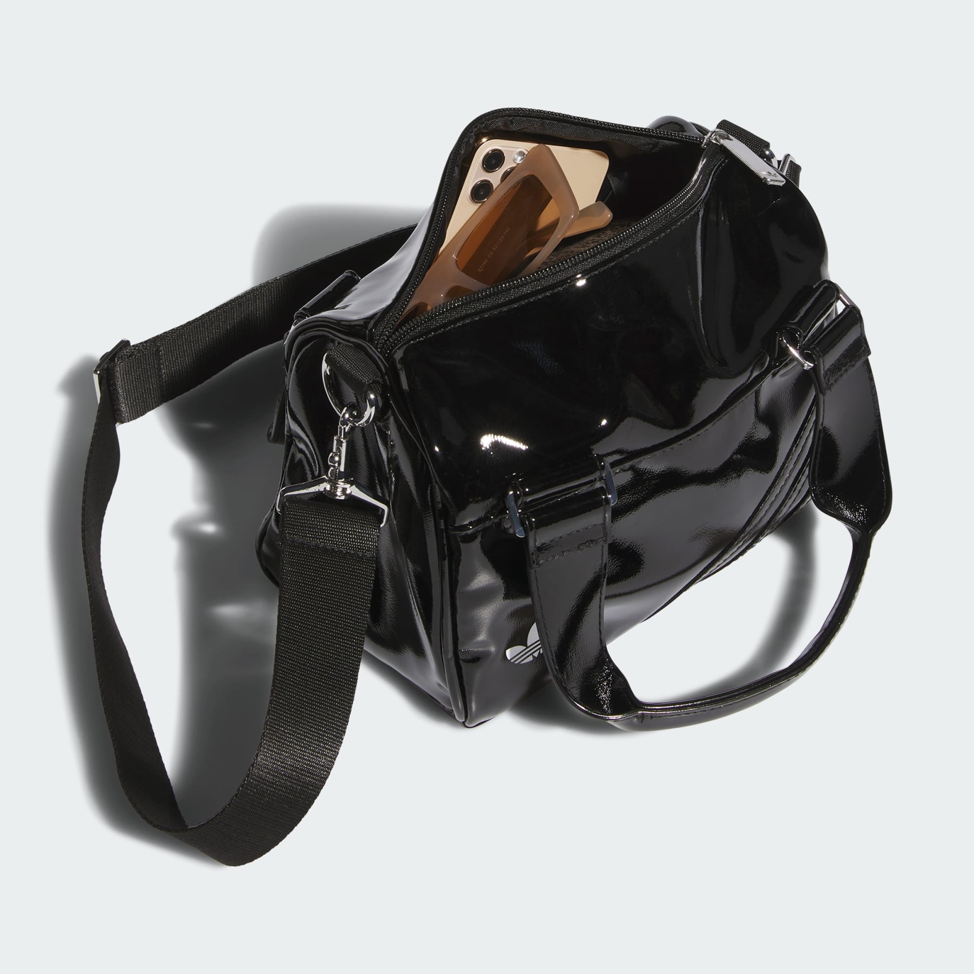 Patent Trefoil Crossbody Bag