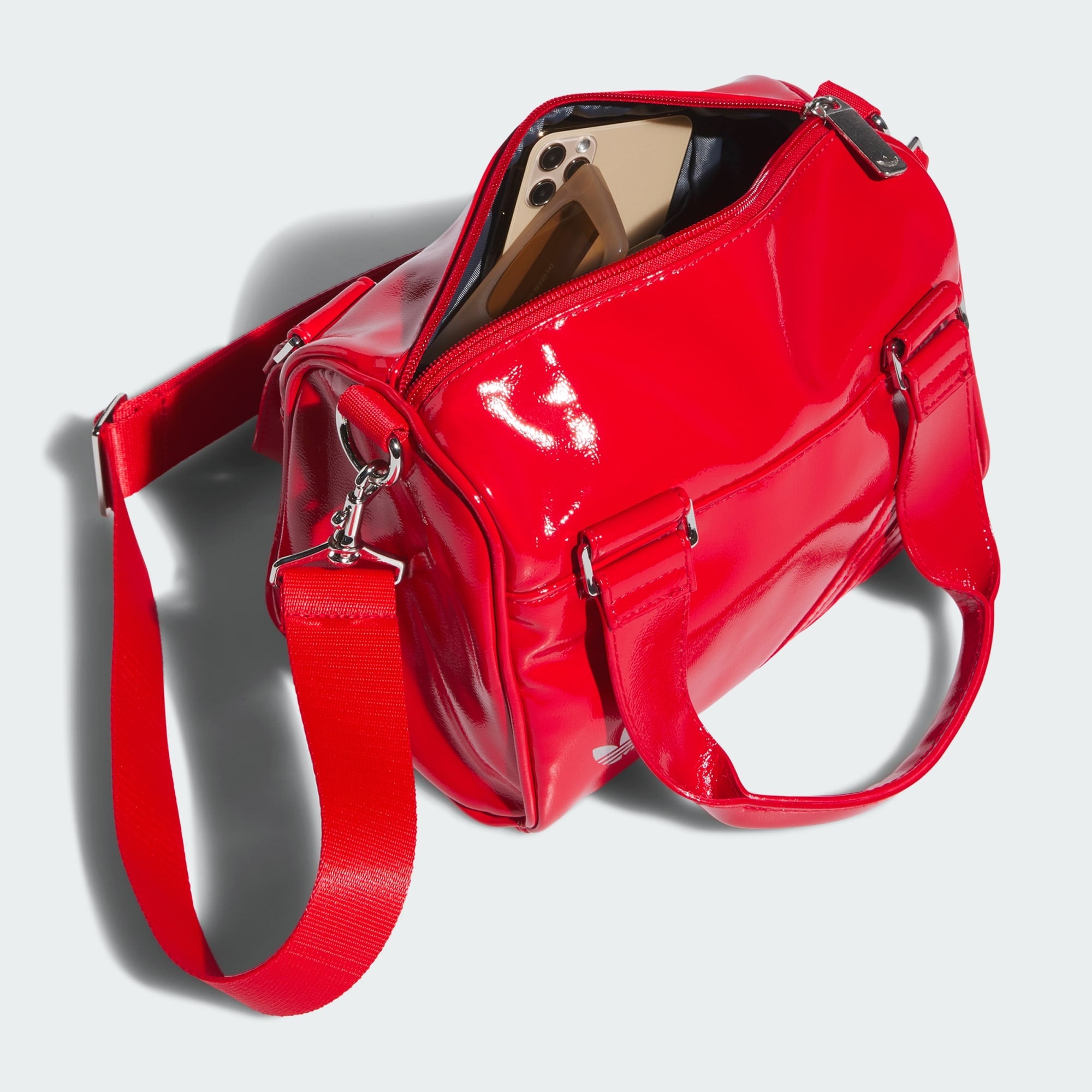 Patent Trefoil Crossbody Bag