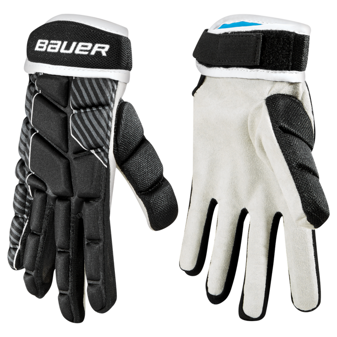 Bauer Performance Street Hockey Glove, palm and back view