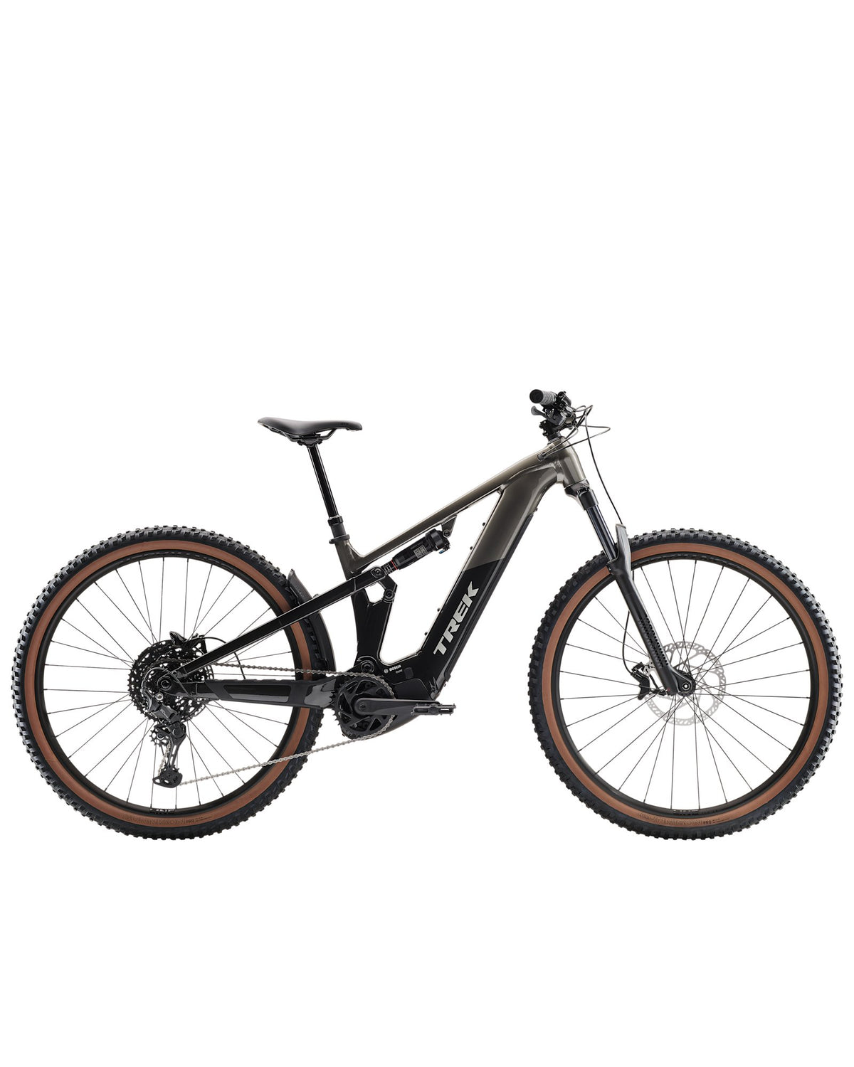 Trek Powerfly+ FS 4 Gen 4 Electric Mountain Bike - Mercury/Web, side