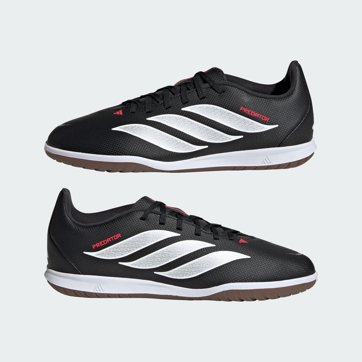 Adidas Kid's Predator Club Indoor Sala Soccer Shoes Core Black/Cloud White/Lucid Red - pair