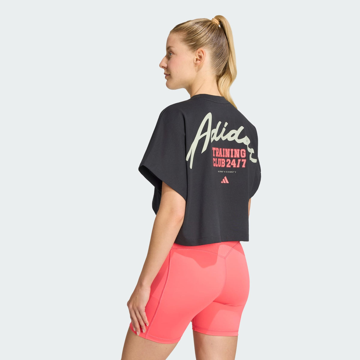 adidas PrimeLift Workout Graphics T-Shirt Black back graphic