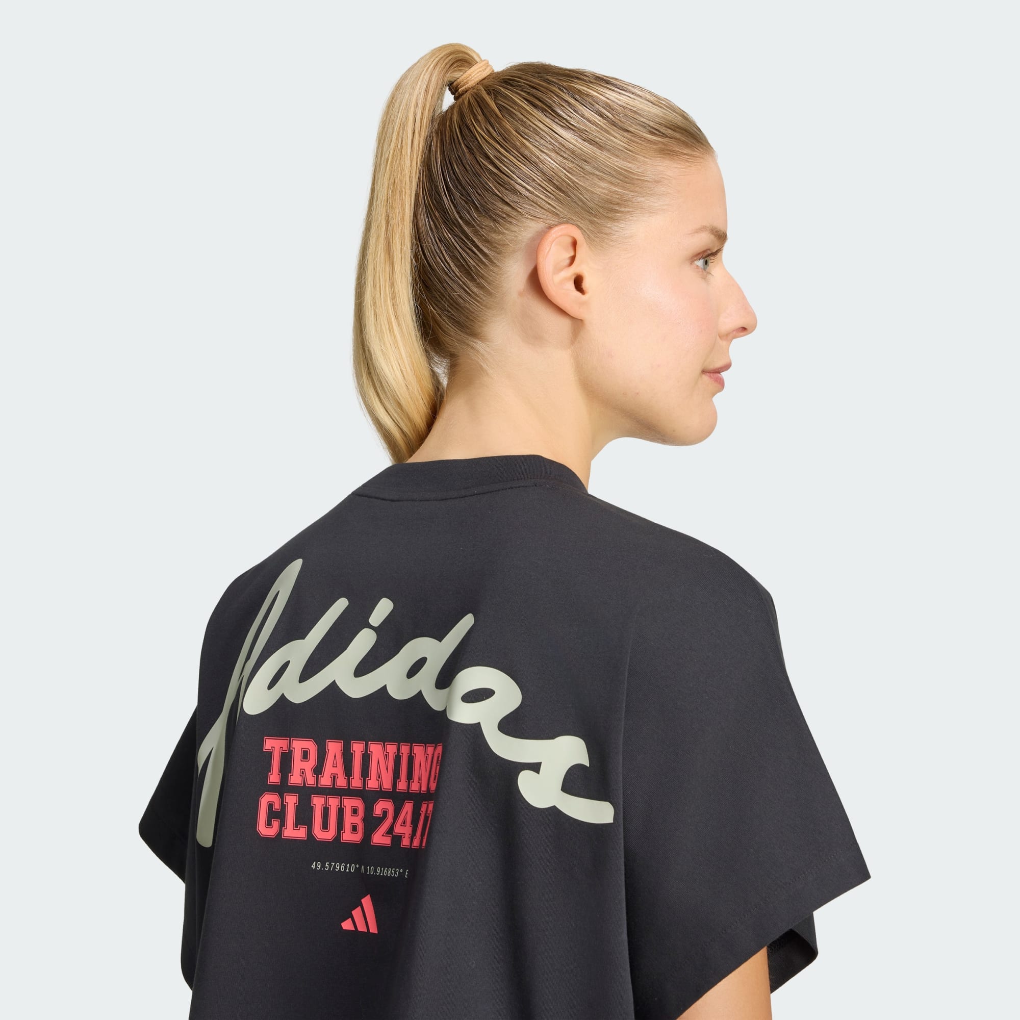 adidas PrimeLift Workout Graphics T-Shirt Black back detail