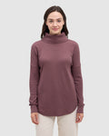 Tentree Women's Highwood Turtleneck - MAUVE STONE