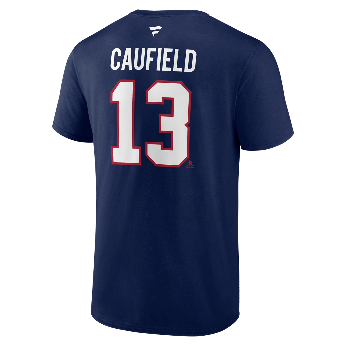 Fanatics Montreal Canadiens Authentic Stack T-Shirt - Caufield - NAVY, back view