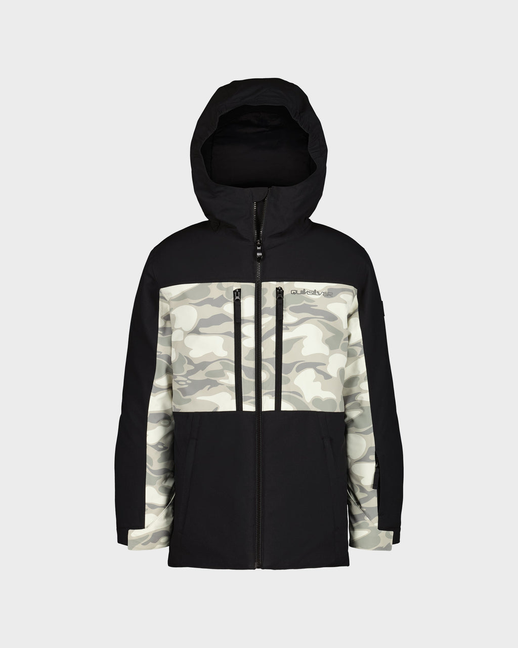Quiksilver Boys' Double Black Snow Jacket - Black - front