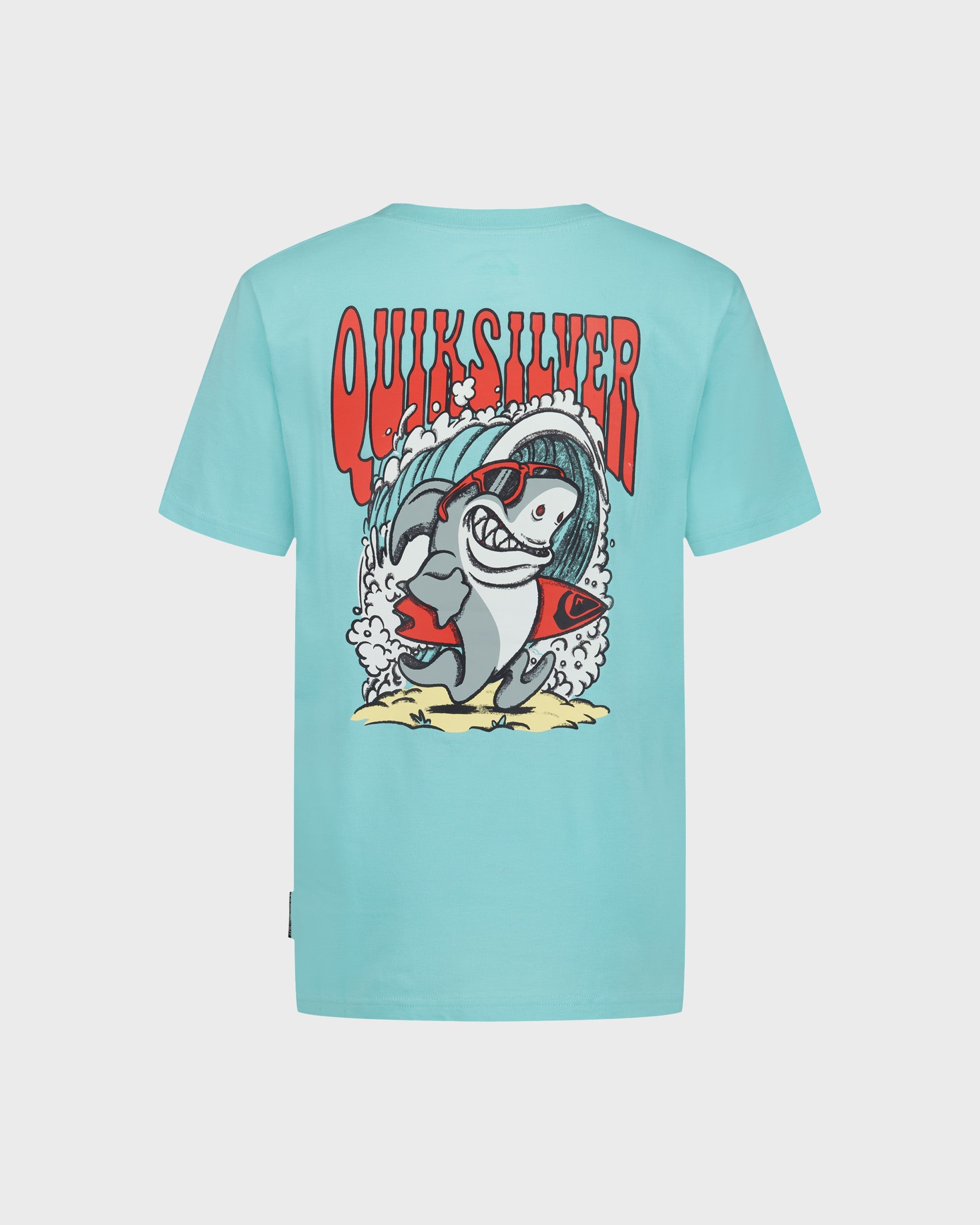 Quiksilver Boys Shark Run T-Shirt - Angel Blue - Back