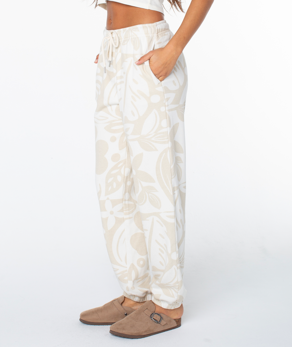 Roxy Women's Maile Pant - Parchment Cool Surf, side view