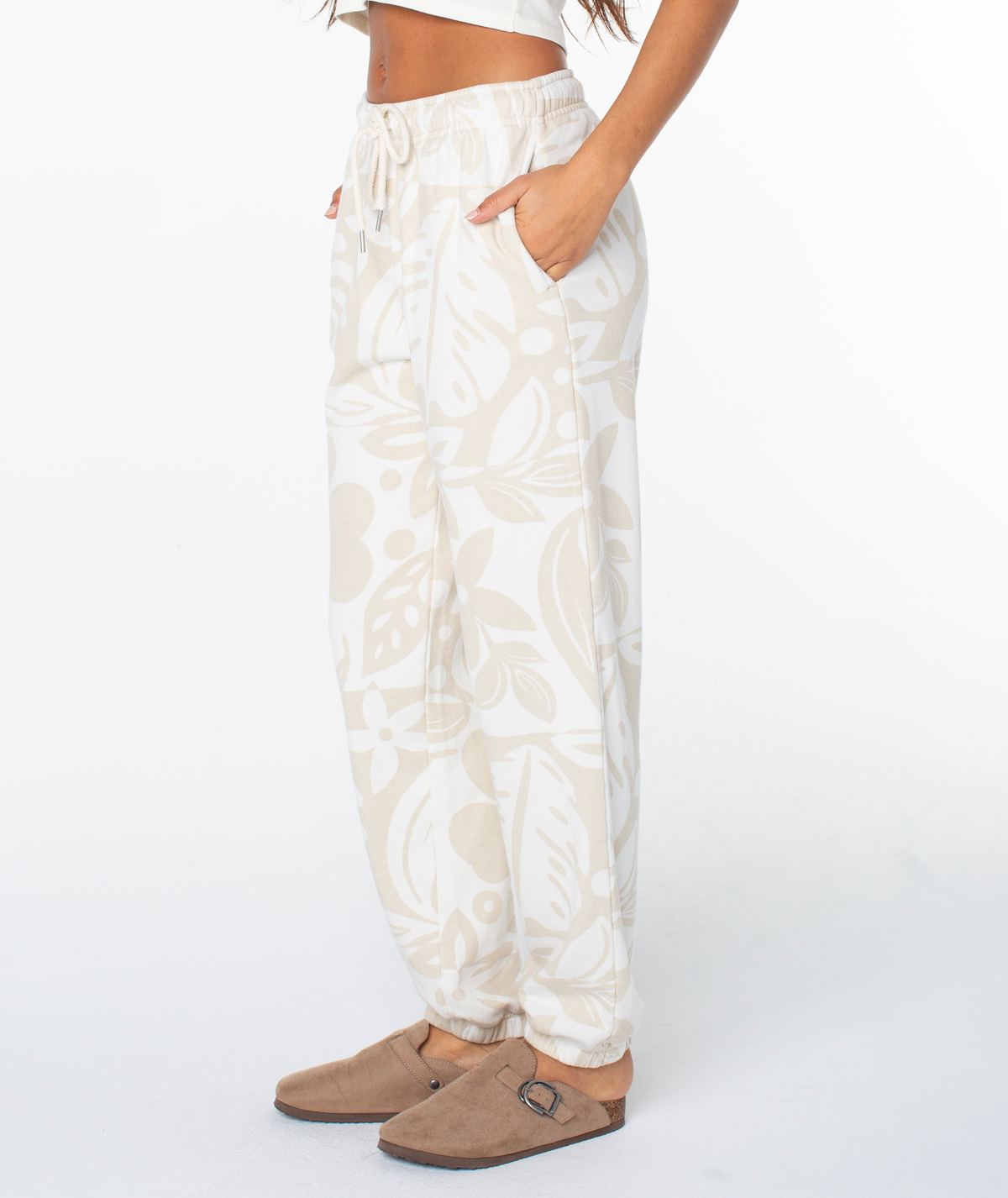 Roxy Women's Maile Pant - Parchment Cool Surf, side view