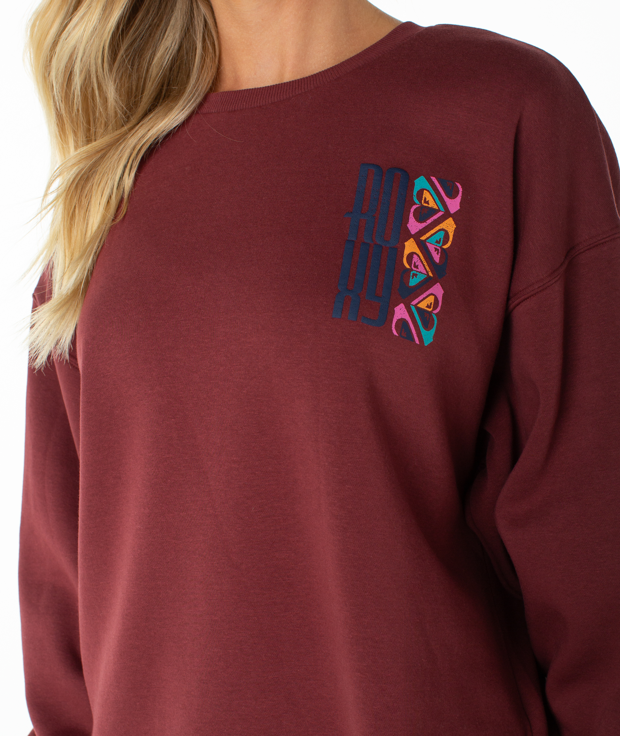 Roxy Women's Morning Stroll Crewneck Sweatshirt - PORT OCEANVIEW