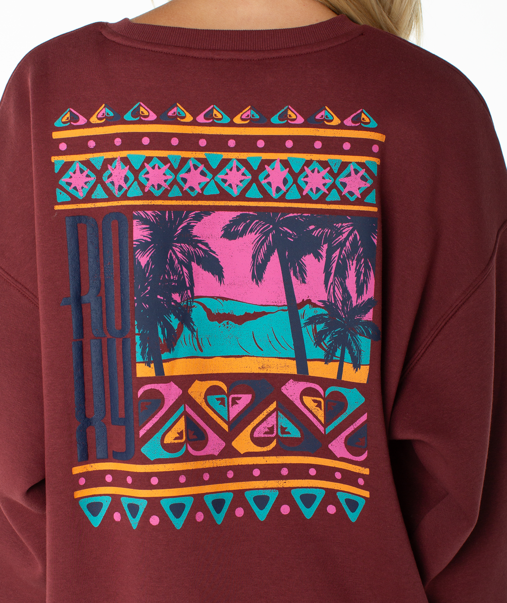 Roxy Women's Morning Stroll Crewneck Sweatshirt - PORT OCEANVIEW