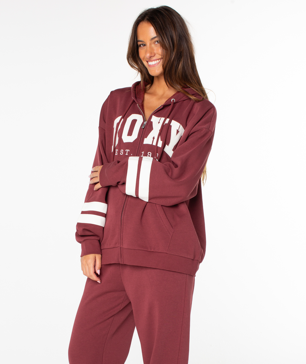 Roxy Women's Sunset Zip Hoodie - PORT END GAME