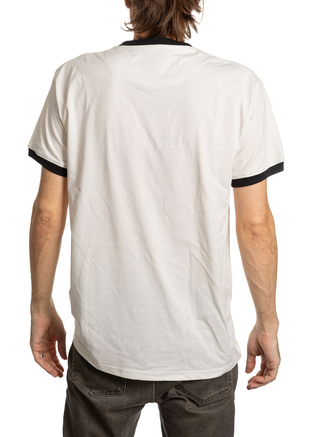 Calhoun Philadelphia Flyers Distressed Ringer Tee - Natural/Black, back