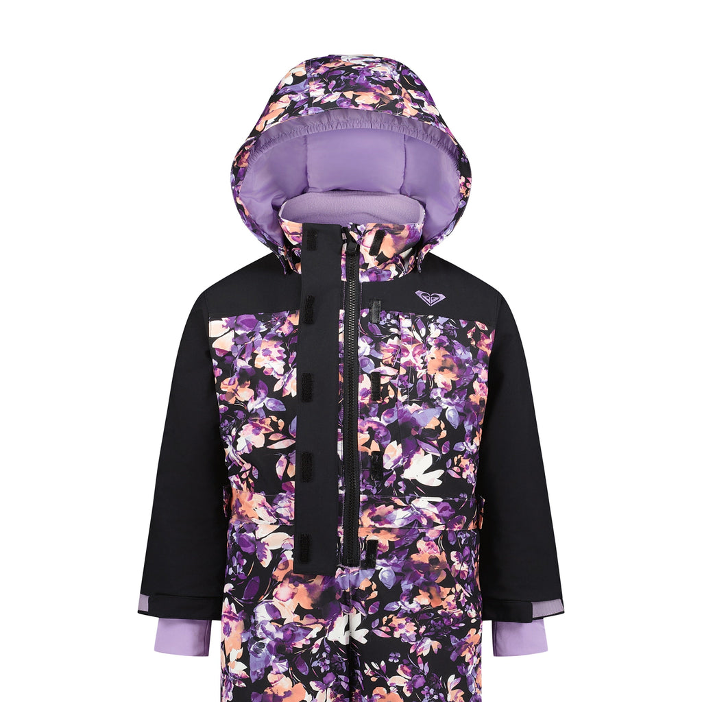 Roxy Girls' Backyard Snow Suit in Black - on model