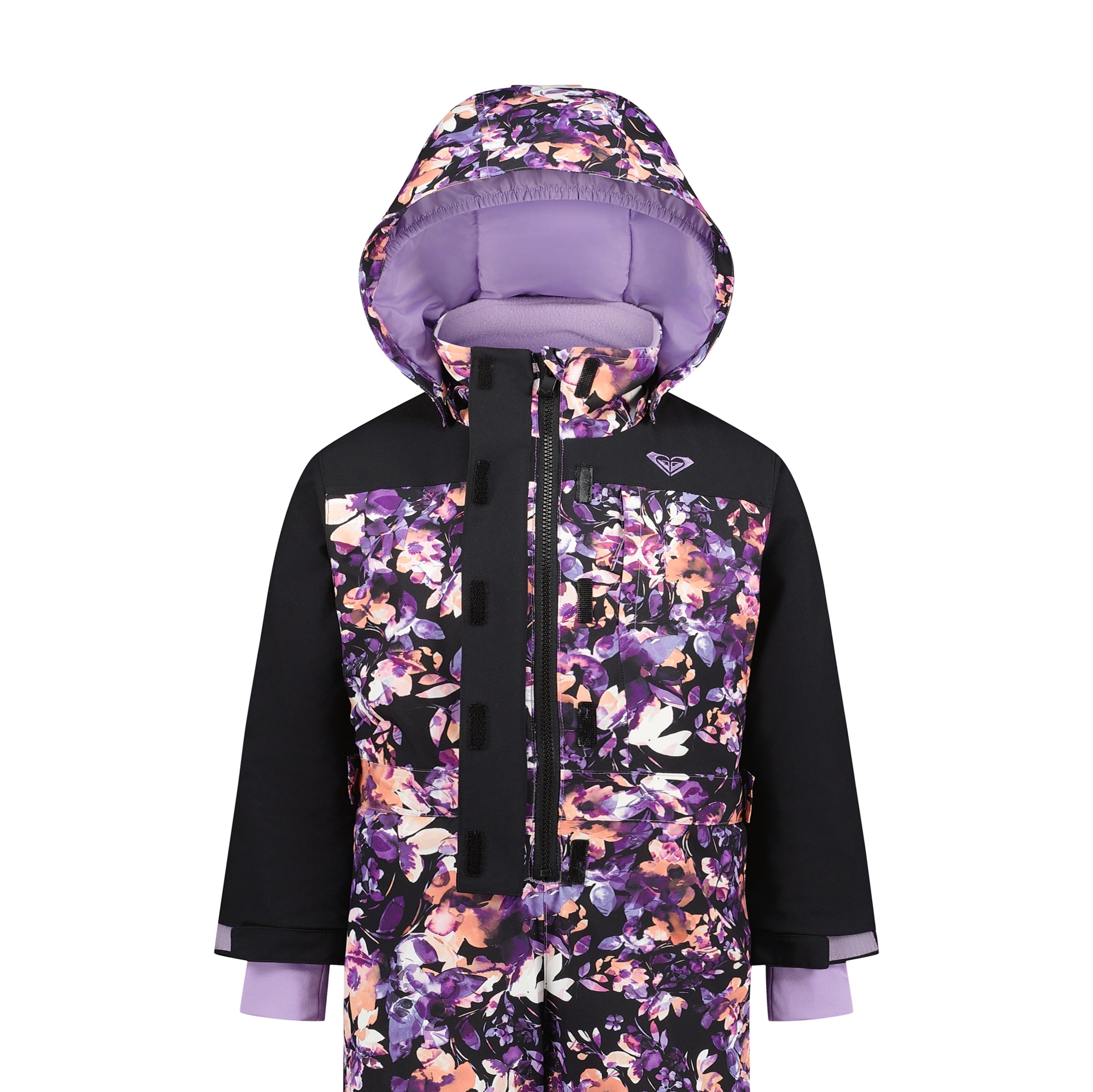 Roxy Girls' Backyard Snow Suit in Black - on model
