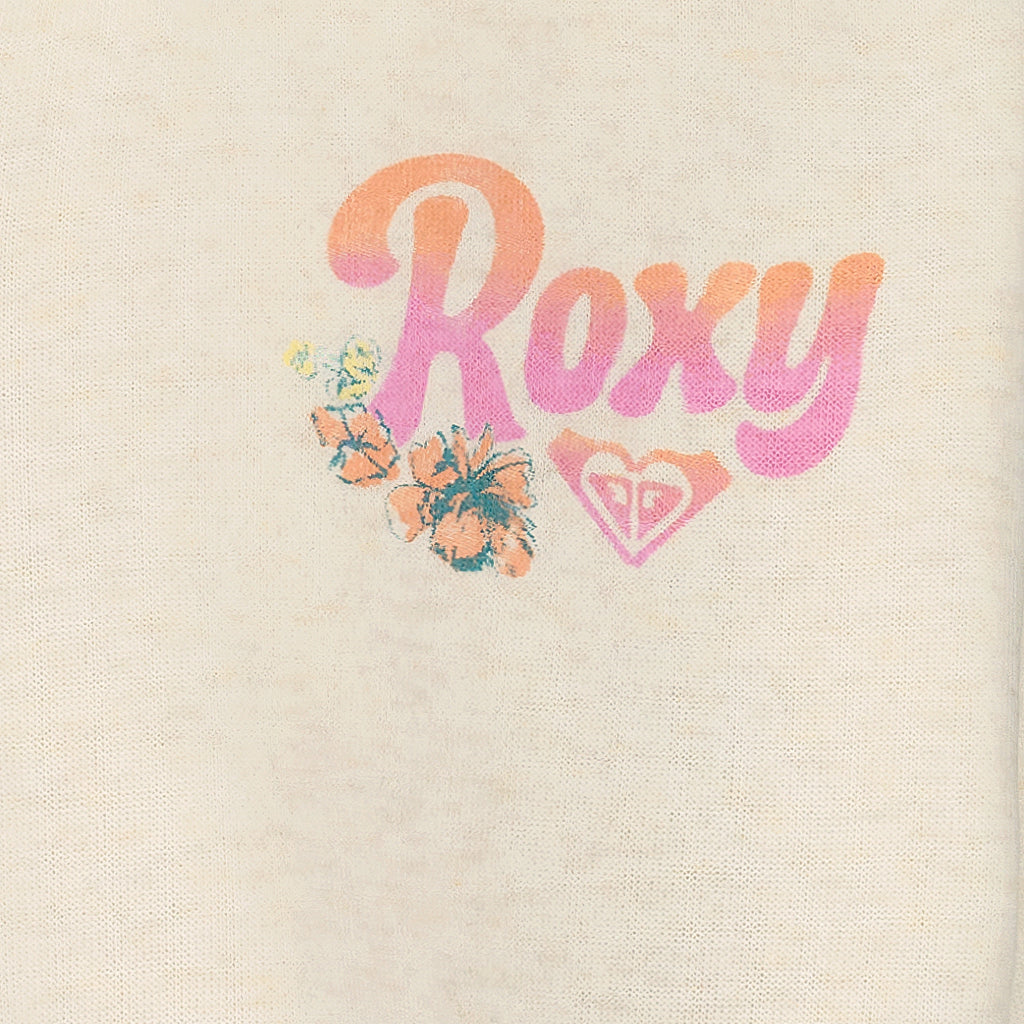 Roxy Girls' Coastal Cruiser Zip Hoodie - Oatmeal Heather - detail