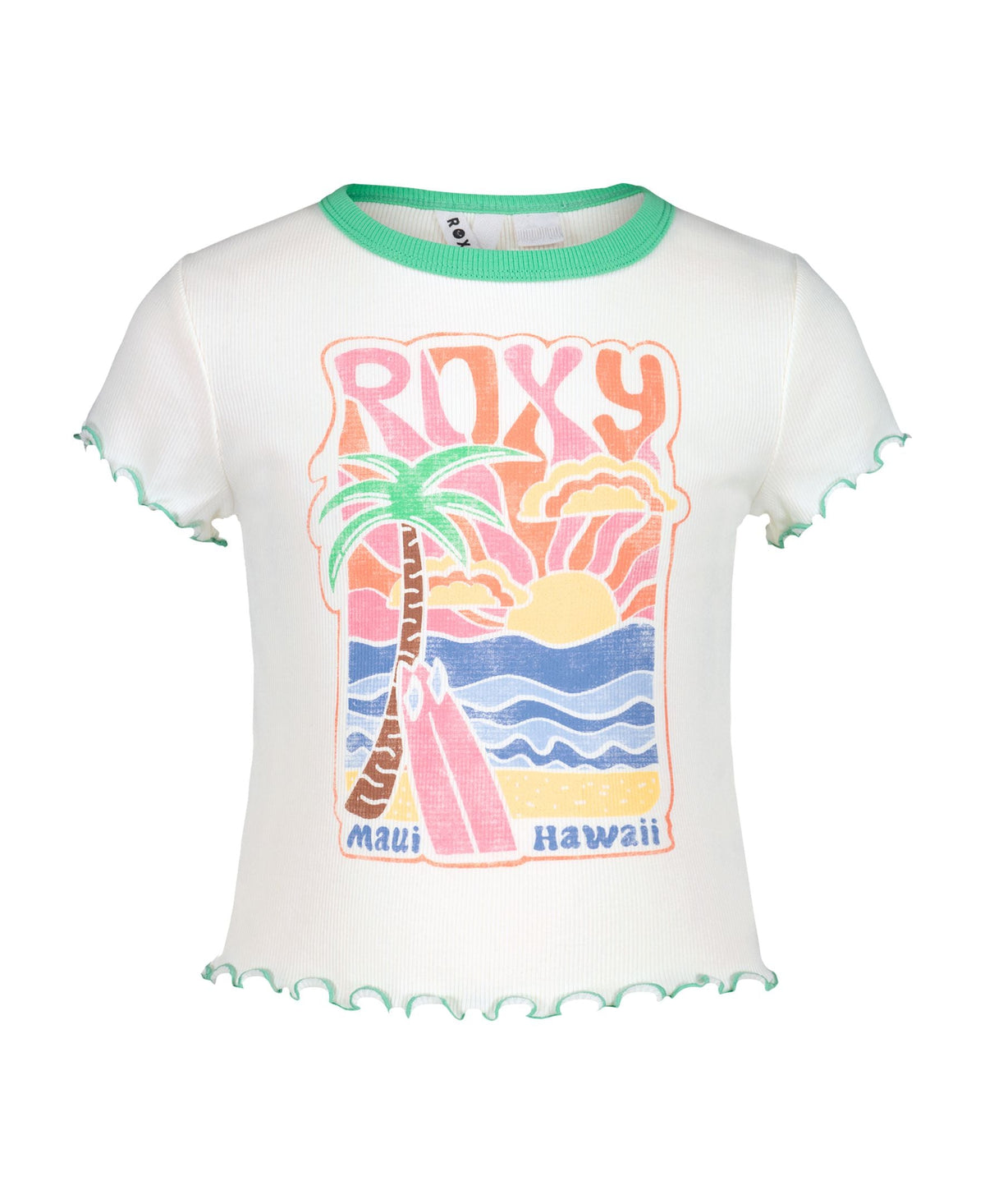 Roxy Little Girls' Ocean Poster Baby Tee - Meadow - front
