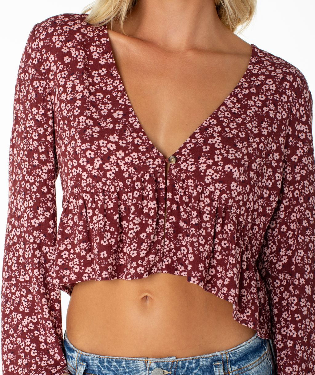 Roxy Women's Night Sky Long Sleeve Top - PORT MARGARITA DITSY