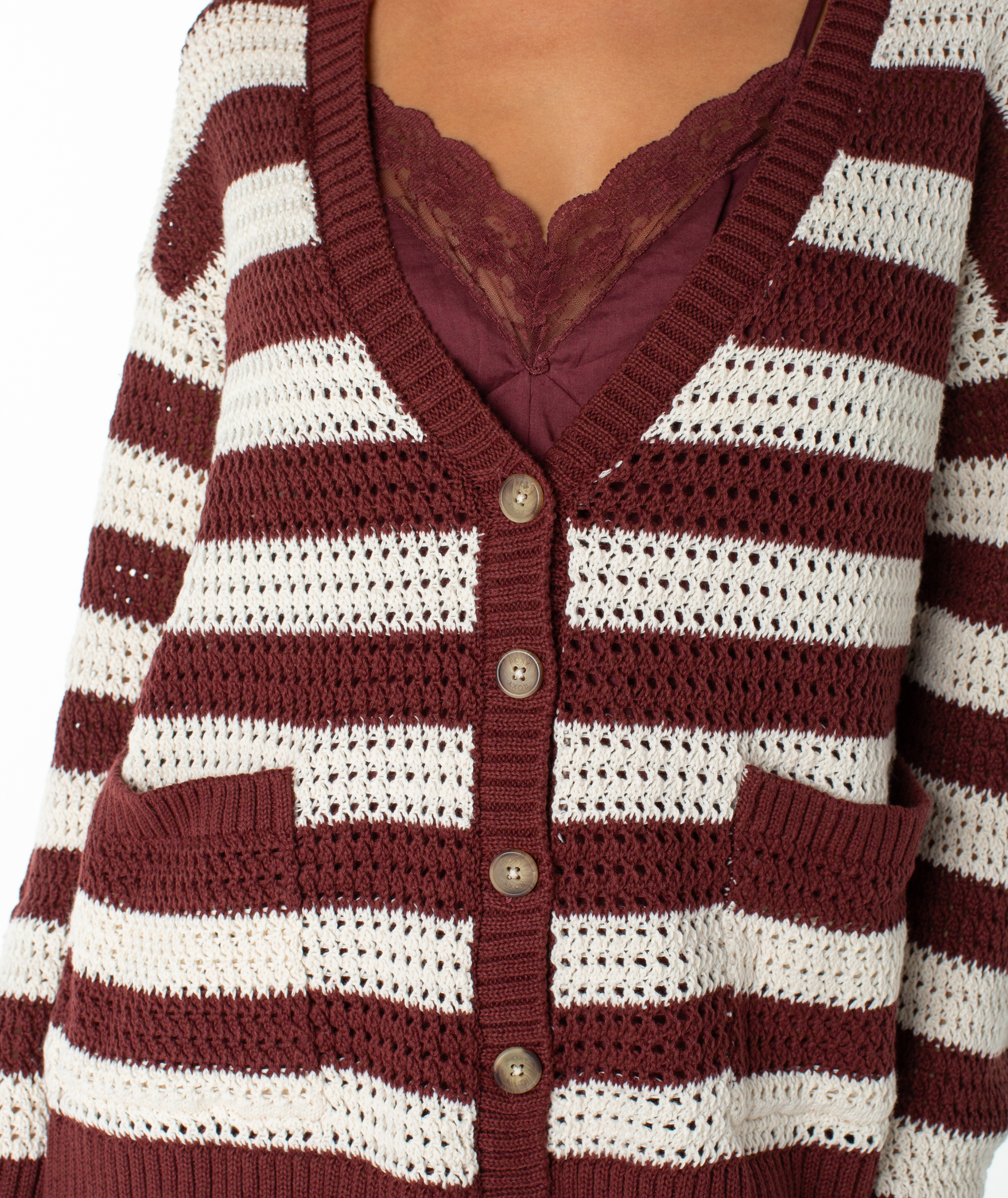 Roxy Women's Tamarindo Cardigan - PORT STRIPE
