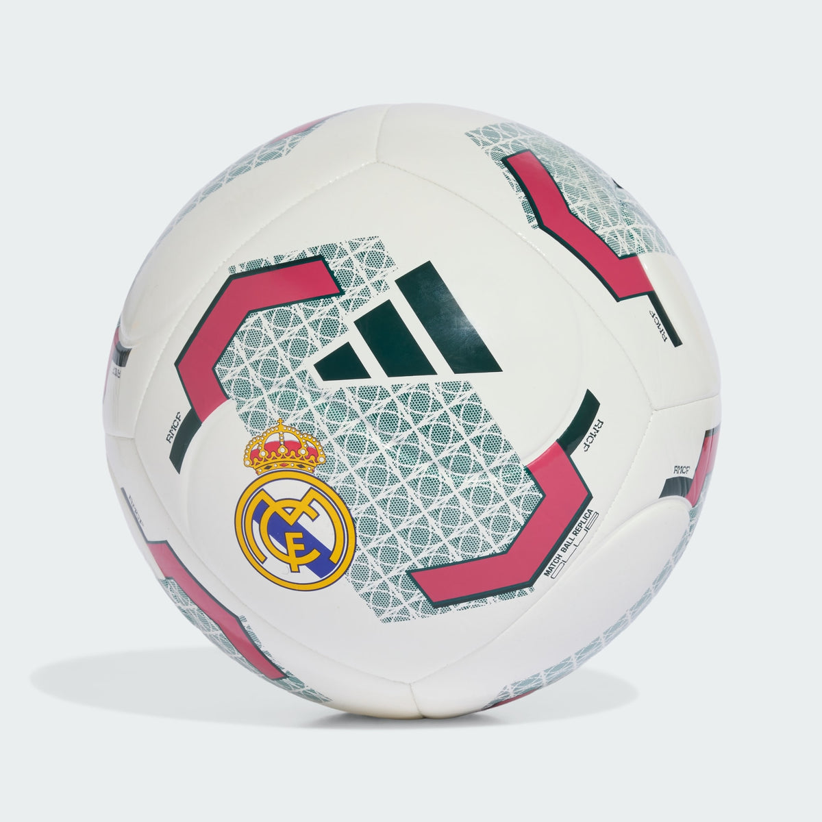 Adidas Real Madrid Home Club Soccer Ball White/Aurora Ivy - front