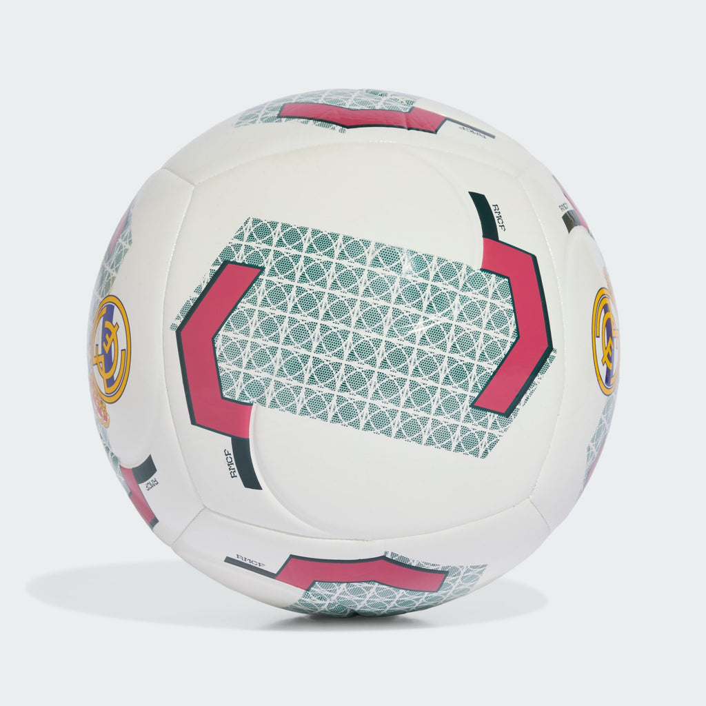 Adidas Real Madrid Home Club Soccer Ball White/Aurora Ivy - reverse