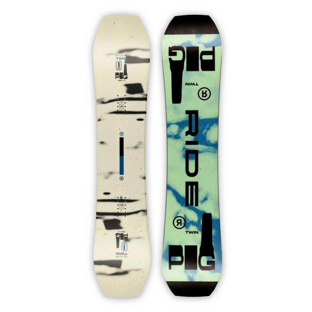 Ride Men's Twinpig Snowboard - 2023, top sheet and base