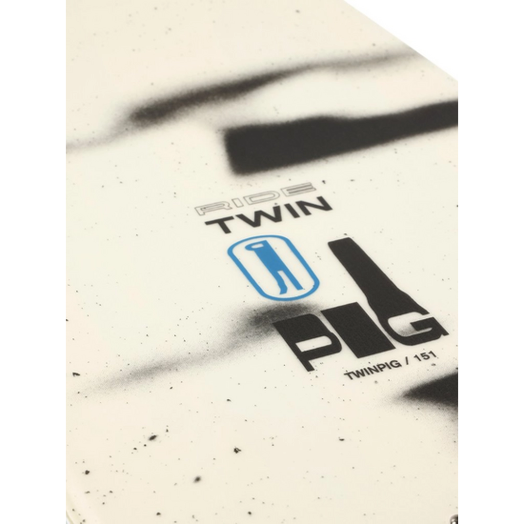 Ride Men's Twinpig Snowboard - 2023, top sheet graphic detail