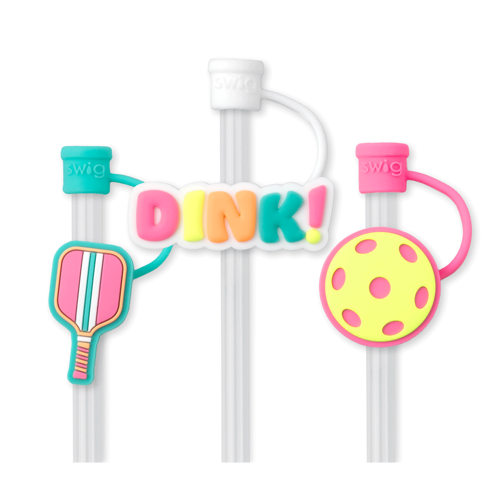 Swig Straw Topper Set - RALLY READY, toppers on straws