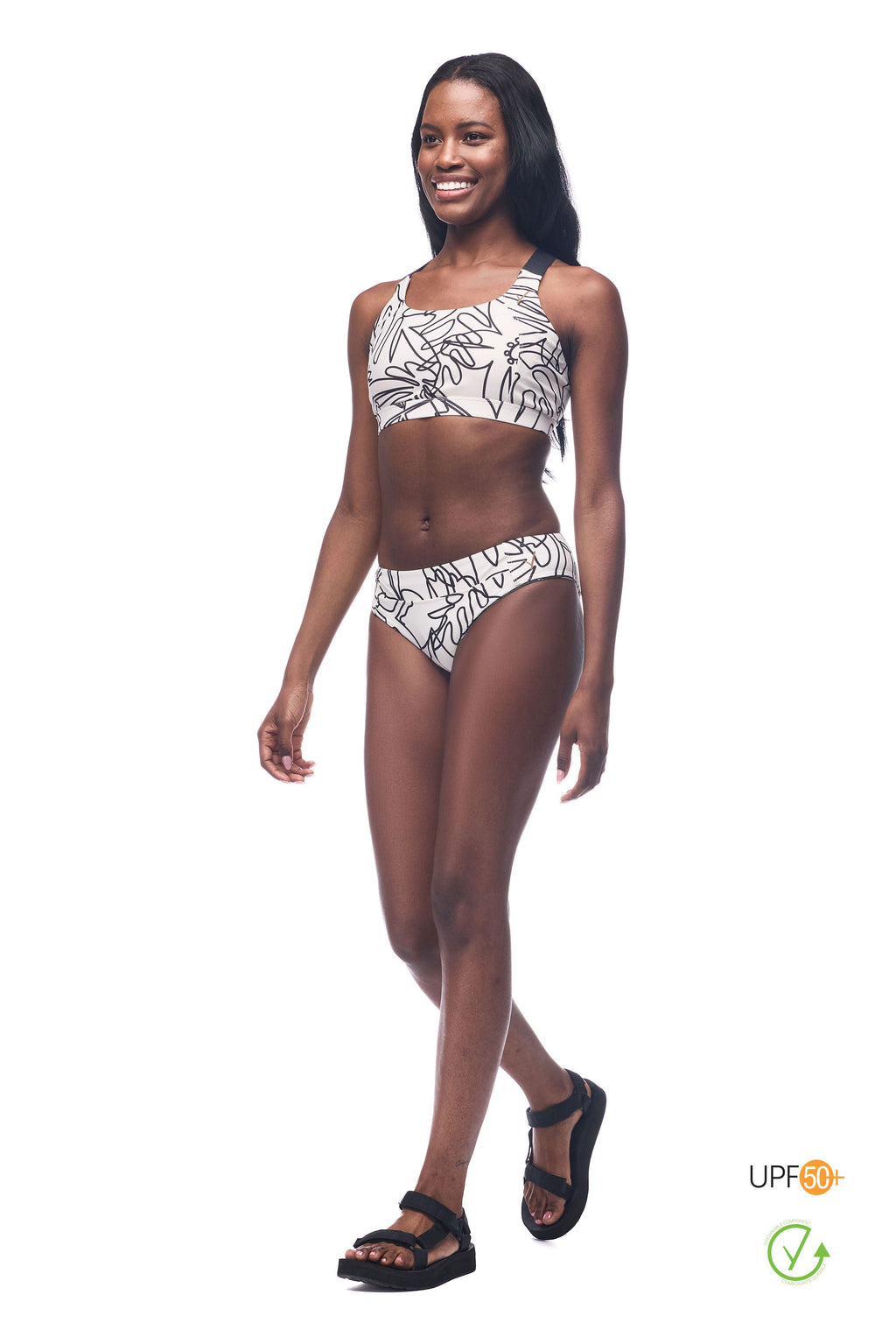 Indyeva Peka II Hematite Botanical swim bottom side
