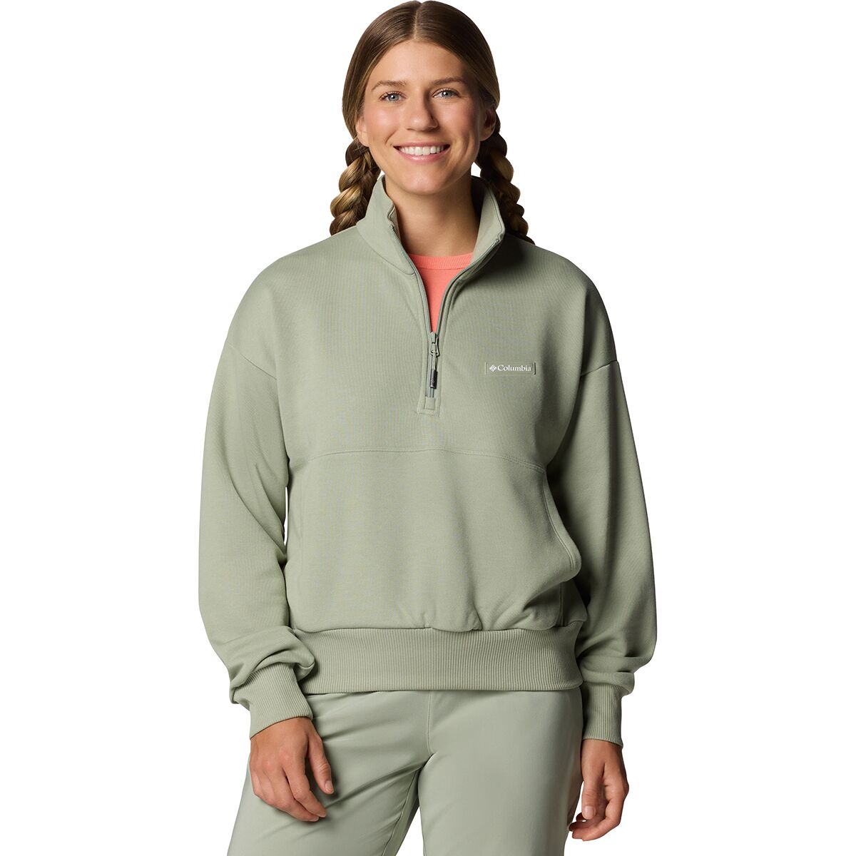 Columbia Women's Marble Canyon Quarter Zip Pullover - SAFARI, front