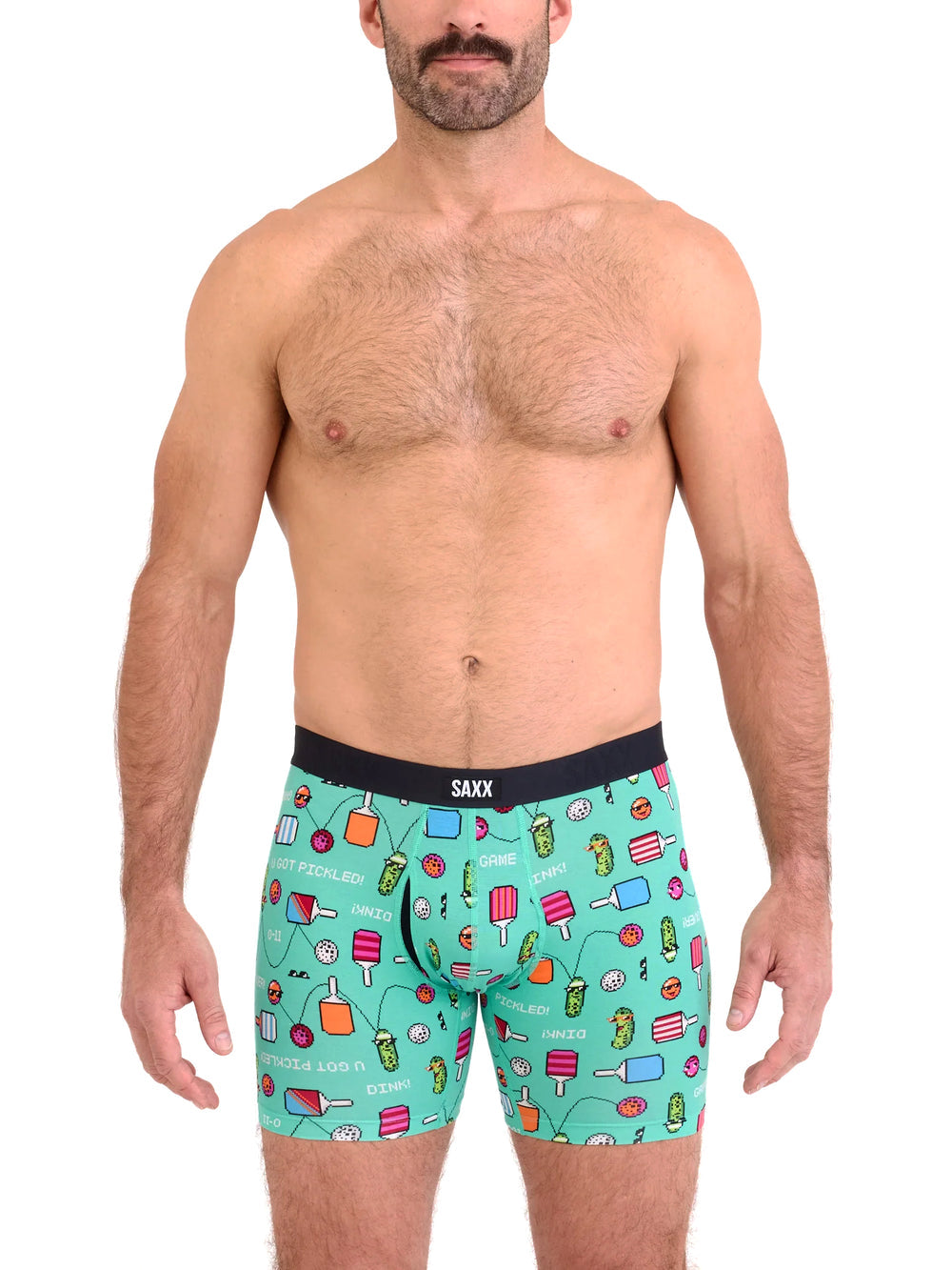 Saxx Vibe Xtra Soft Comfort Boxer Brief - Pixel Ball-Surf Blue