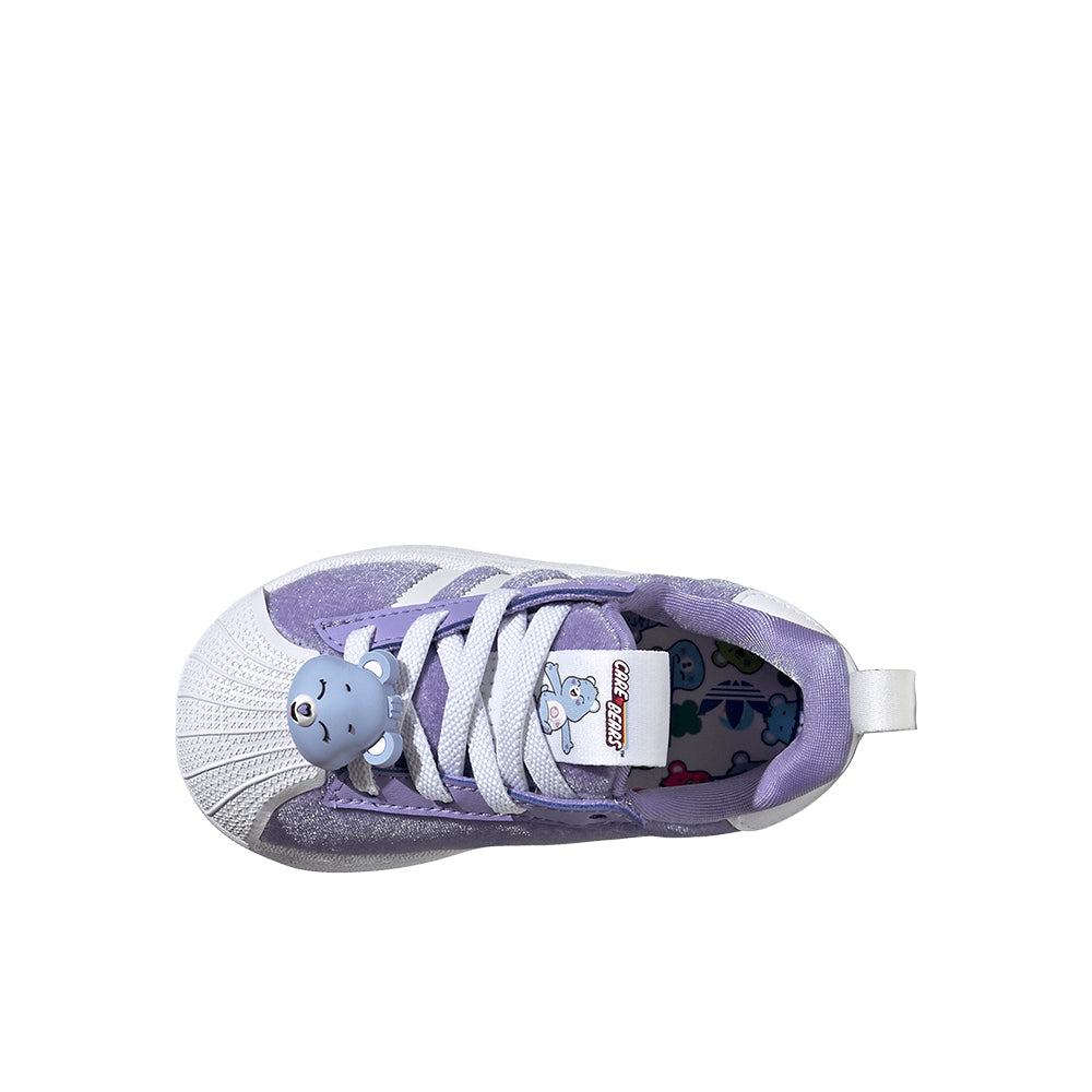 Adidas Care Bears Superstar Quickon Shoes - Purple top view