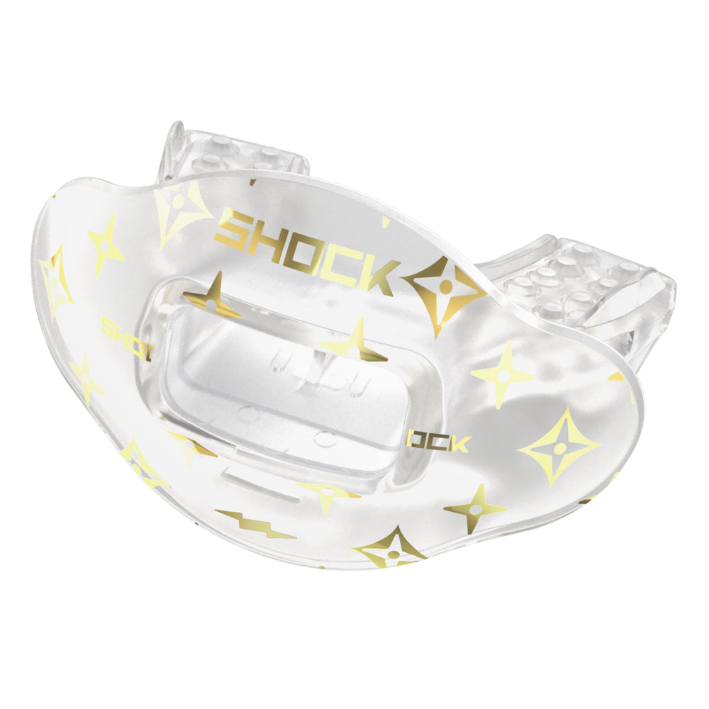 Shock Doctor Max Airflow Lip Guard - CLEAR GOLD LUX