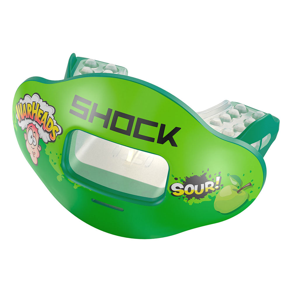 Shock Doctor Max Air Flow 3D Mouthguard - WARHEAD SOUR GREEN APPLE