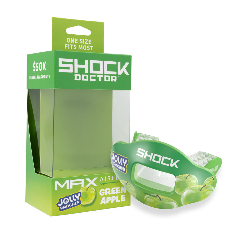 Shock Doctor Max Air Flow 3D Mouthguard - JOLLY RANCHER GREEN APPLE