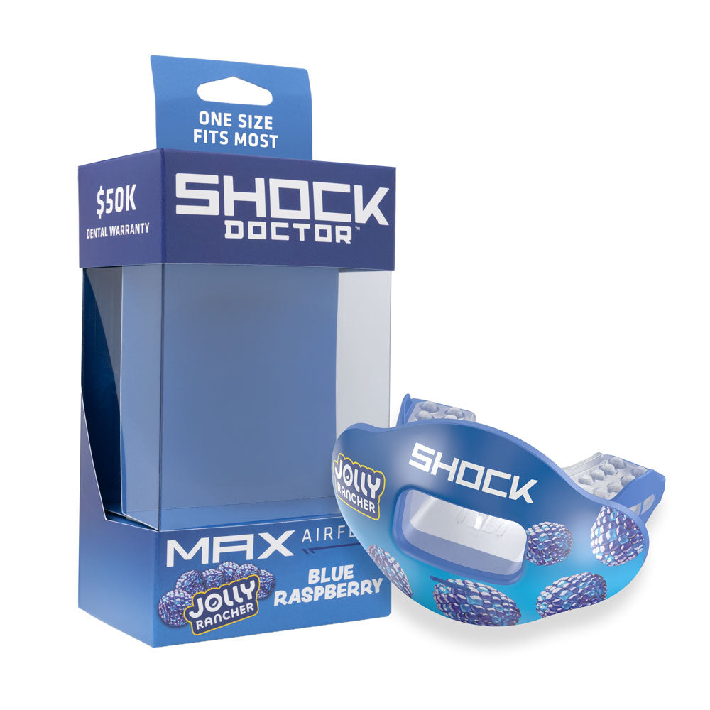 Shock Doctor Max Air Flow 3D Mouthguard - JOLLY RANCHER BLUE RASPBERRY