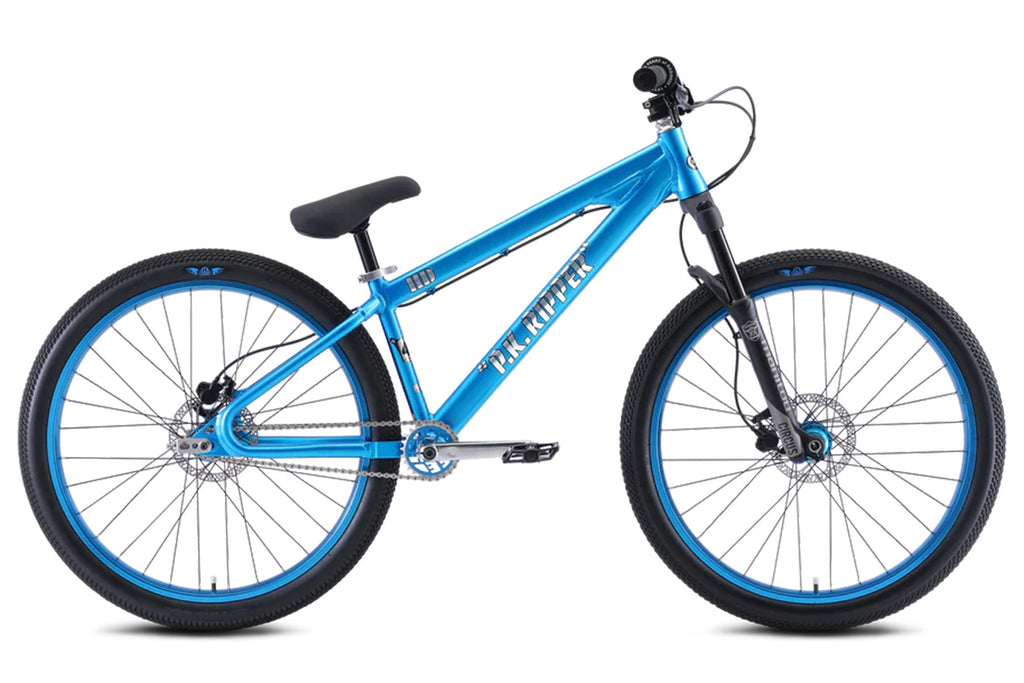 SE DJ Ripper HD 26" dirt jump bike in Shiny Blue, side profile