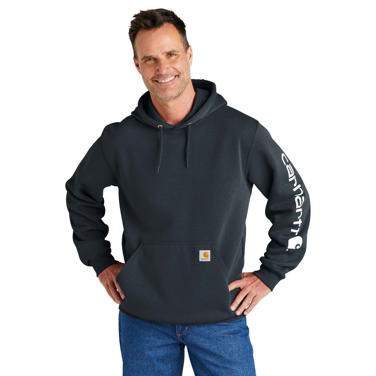 Carhartt Midweight Hooded Sweatshirt - Navy - front