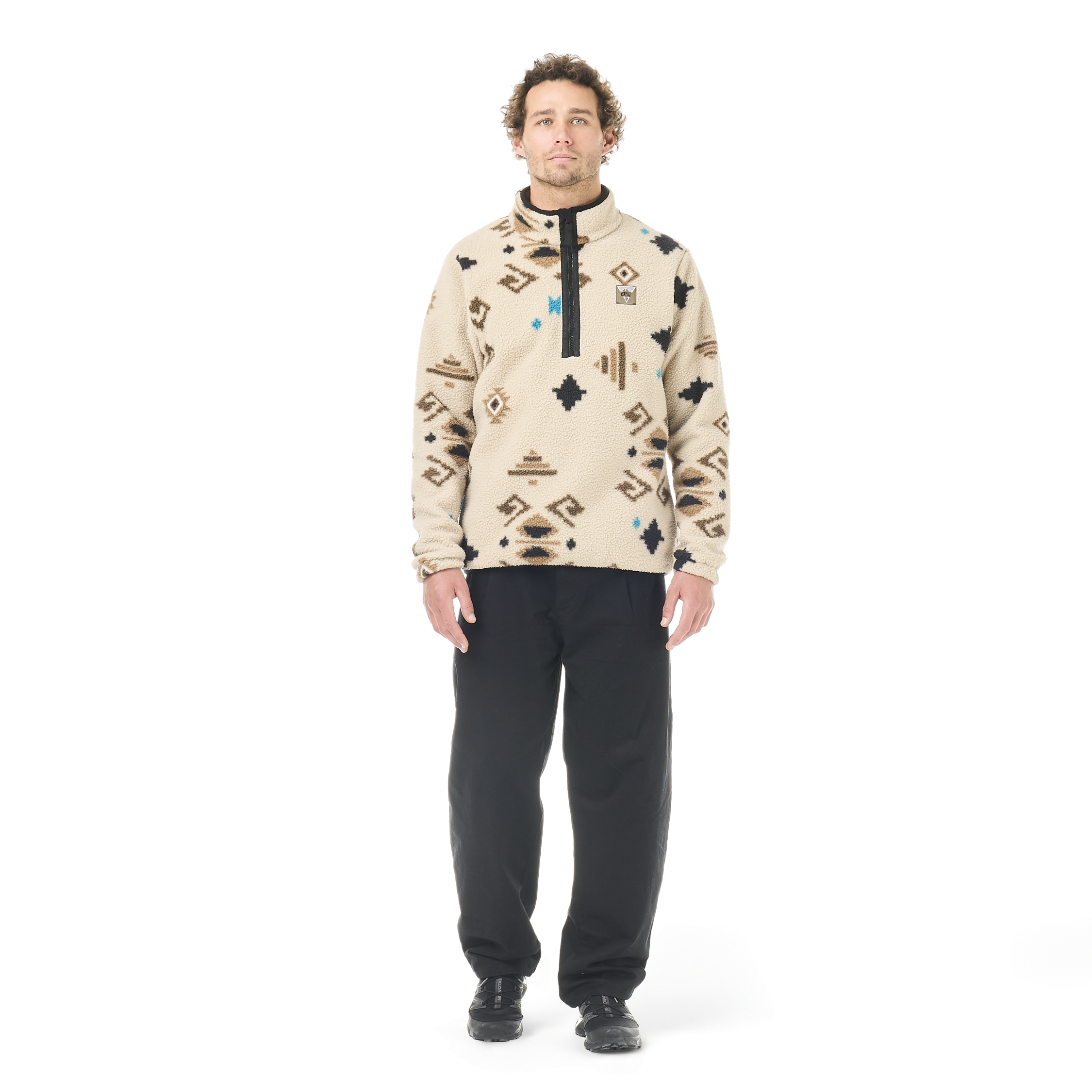 Picture Organic Men's Kimag Printed 1/4 Fleece - Emeral Print - view 3