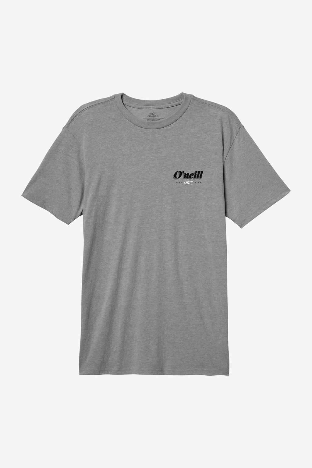 O'Neill Payday Tee in Heather Grey - chest print detail