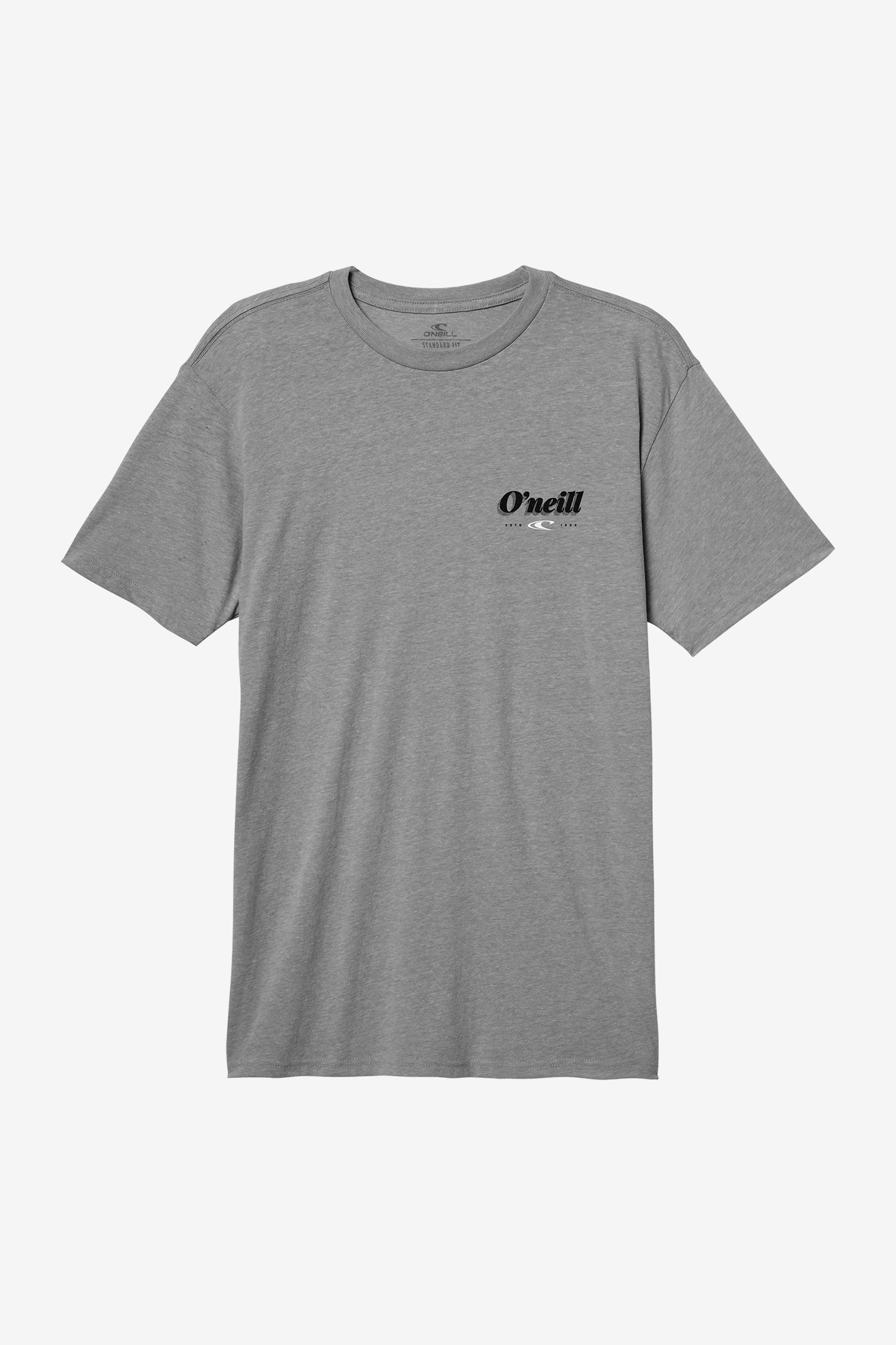 O'Neill Payday Tee in Heather Grey - chest print detail