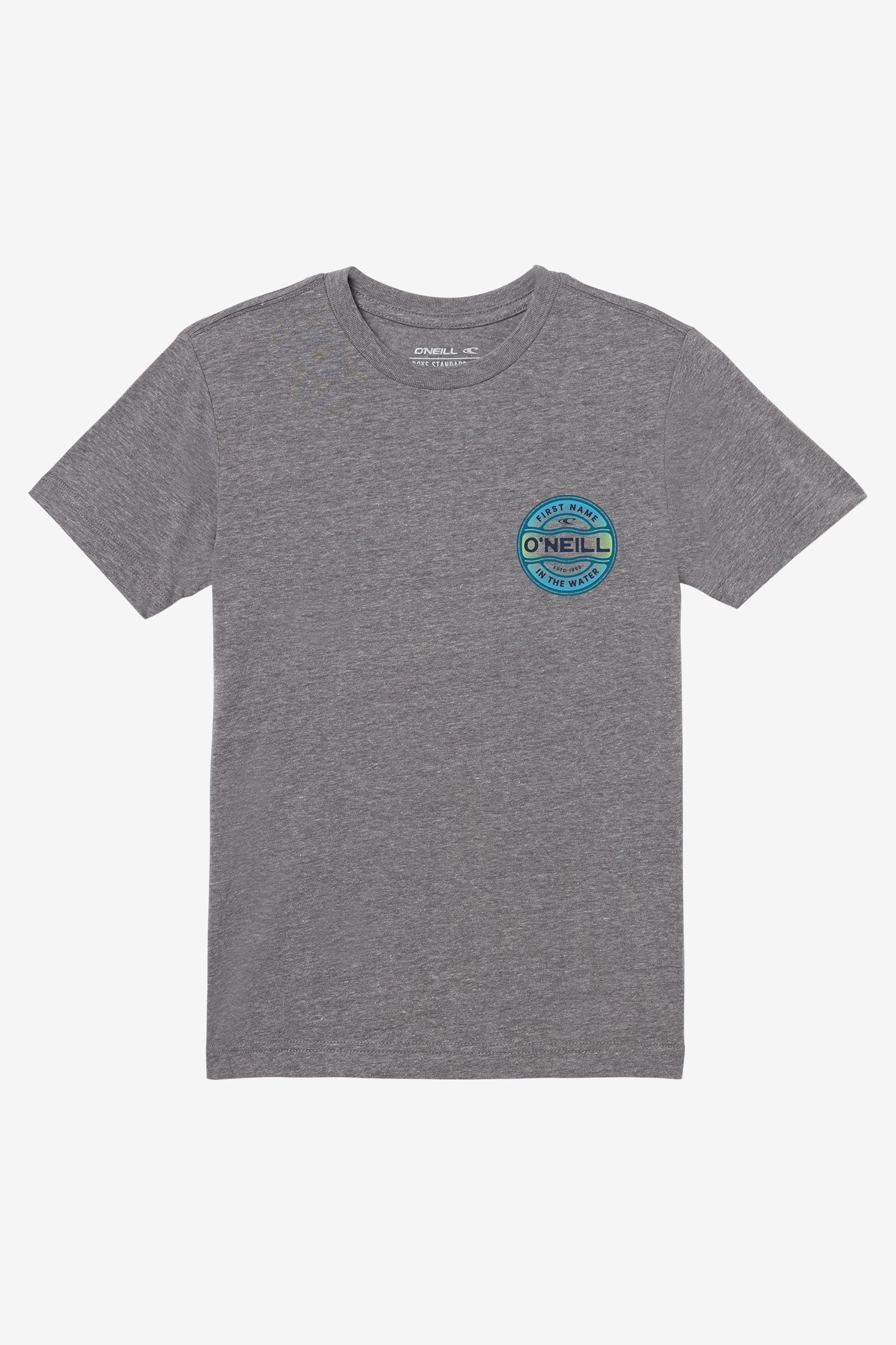 O'Neill Ripple Tee in Heather Grey - on model back