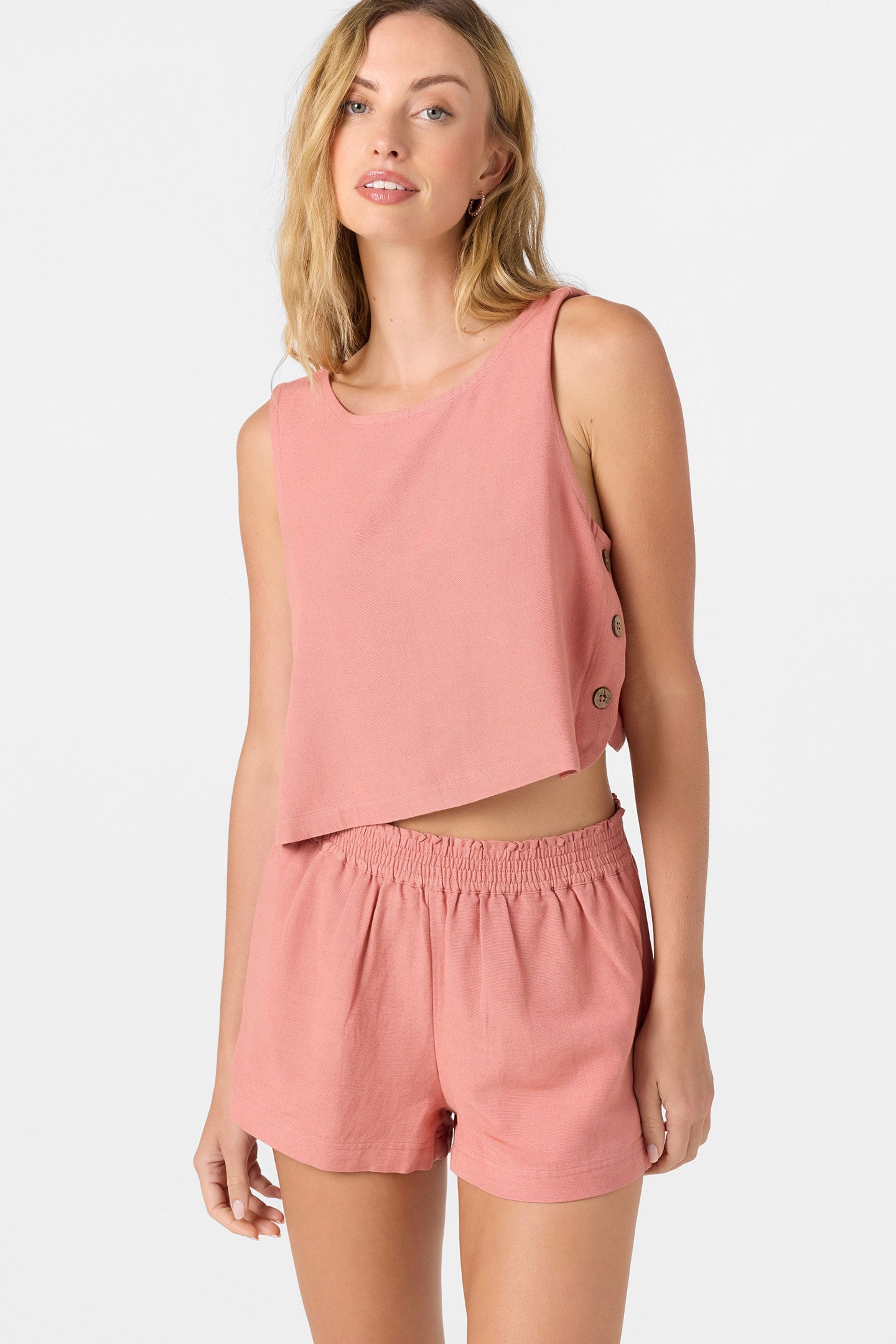 O'Neill Women's Sanders Tank - Desert Sand - front detail