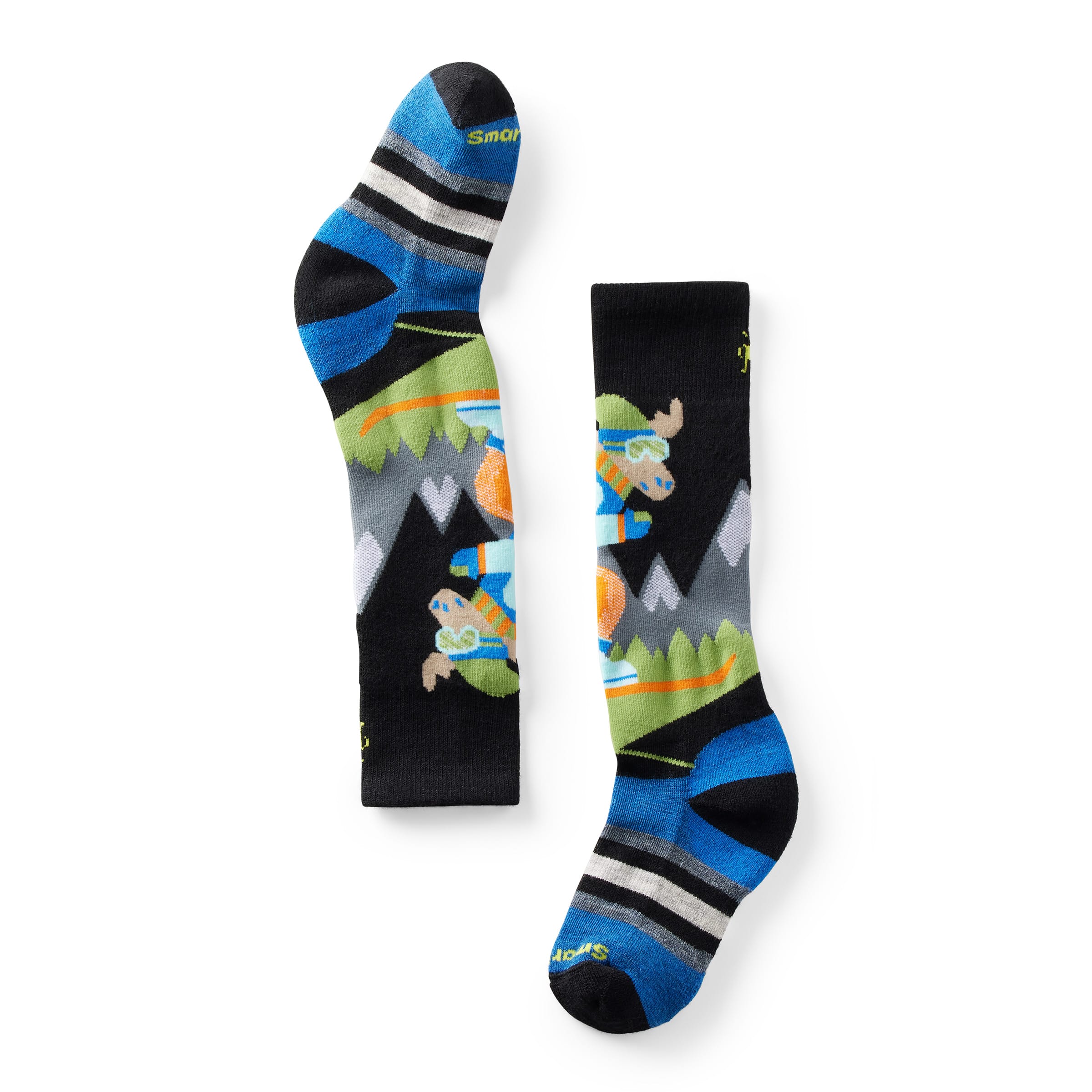 Smartwool Kids' Wintersport Full Cushion Mountain Moose Pattern Over The Calf Socks