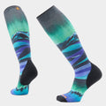 Smartwool Women's Ski Compression Print Over The Calf Socks - Black