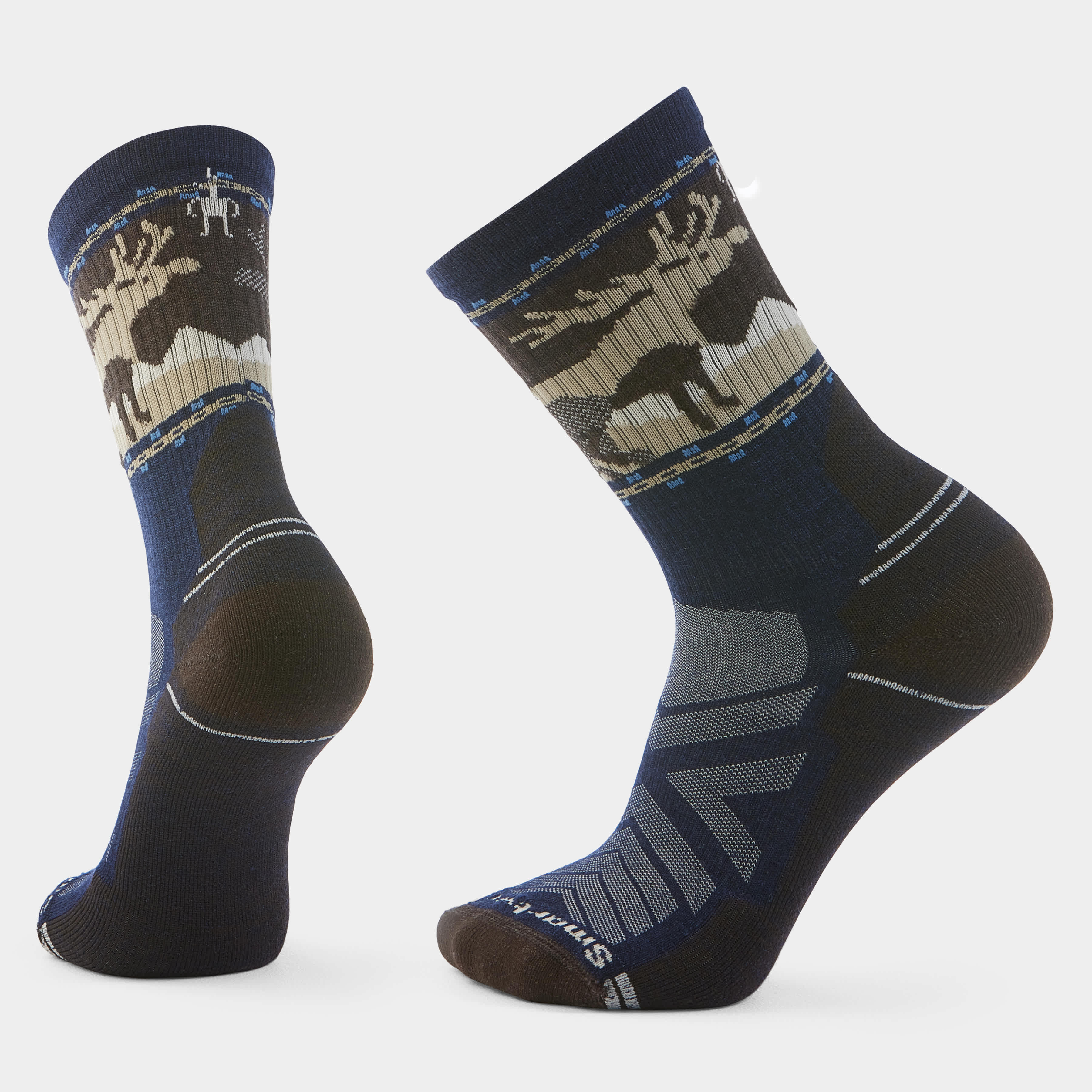 Smartwool Men's Hike Light Cushion Mountain Moose Crew Sock